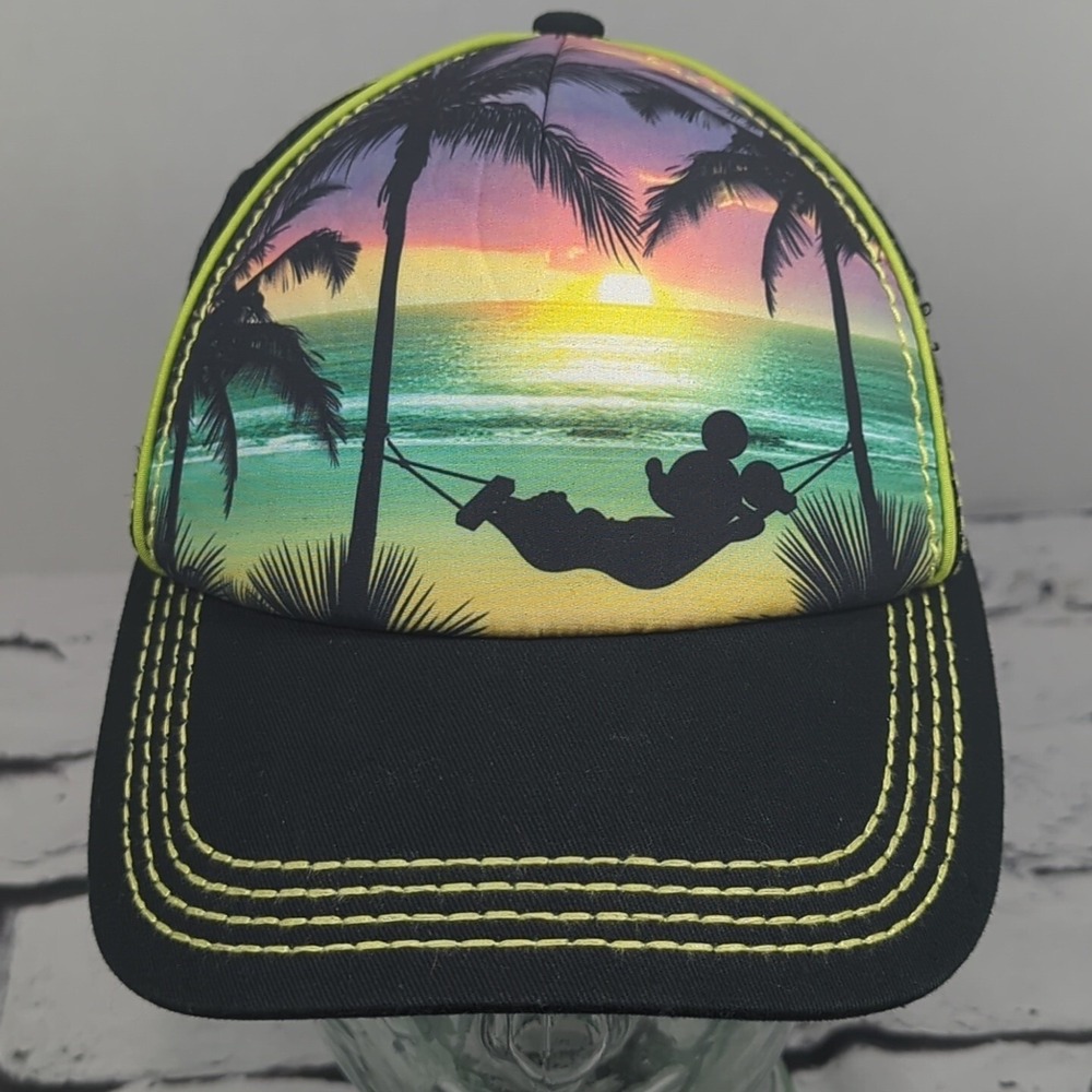 Disney Parks Mickey in a Hammock Adjustable Ball Cap Childs Youth OSFA